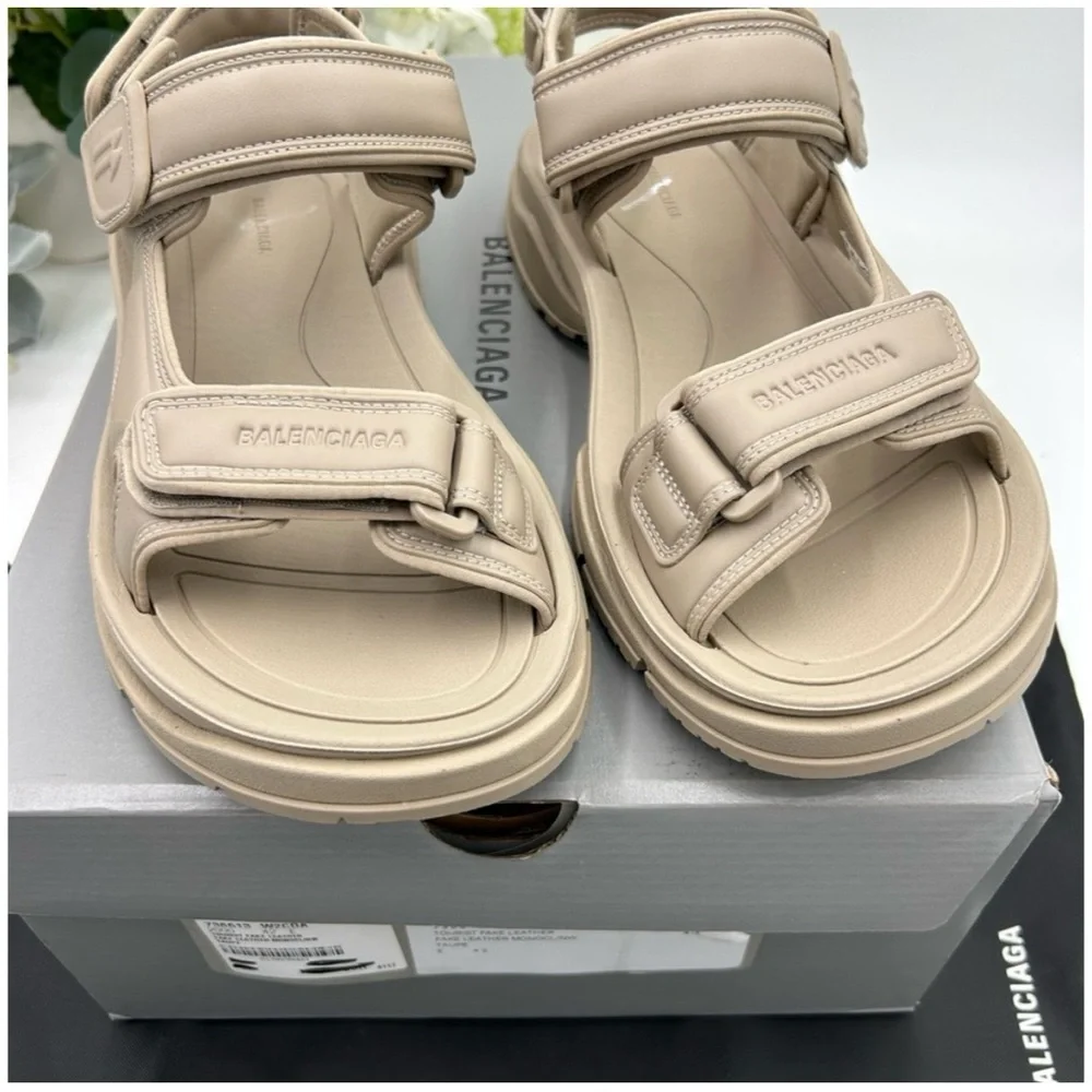 Men's Balenciaga tourist sandals, size 11